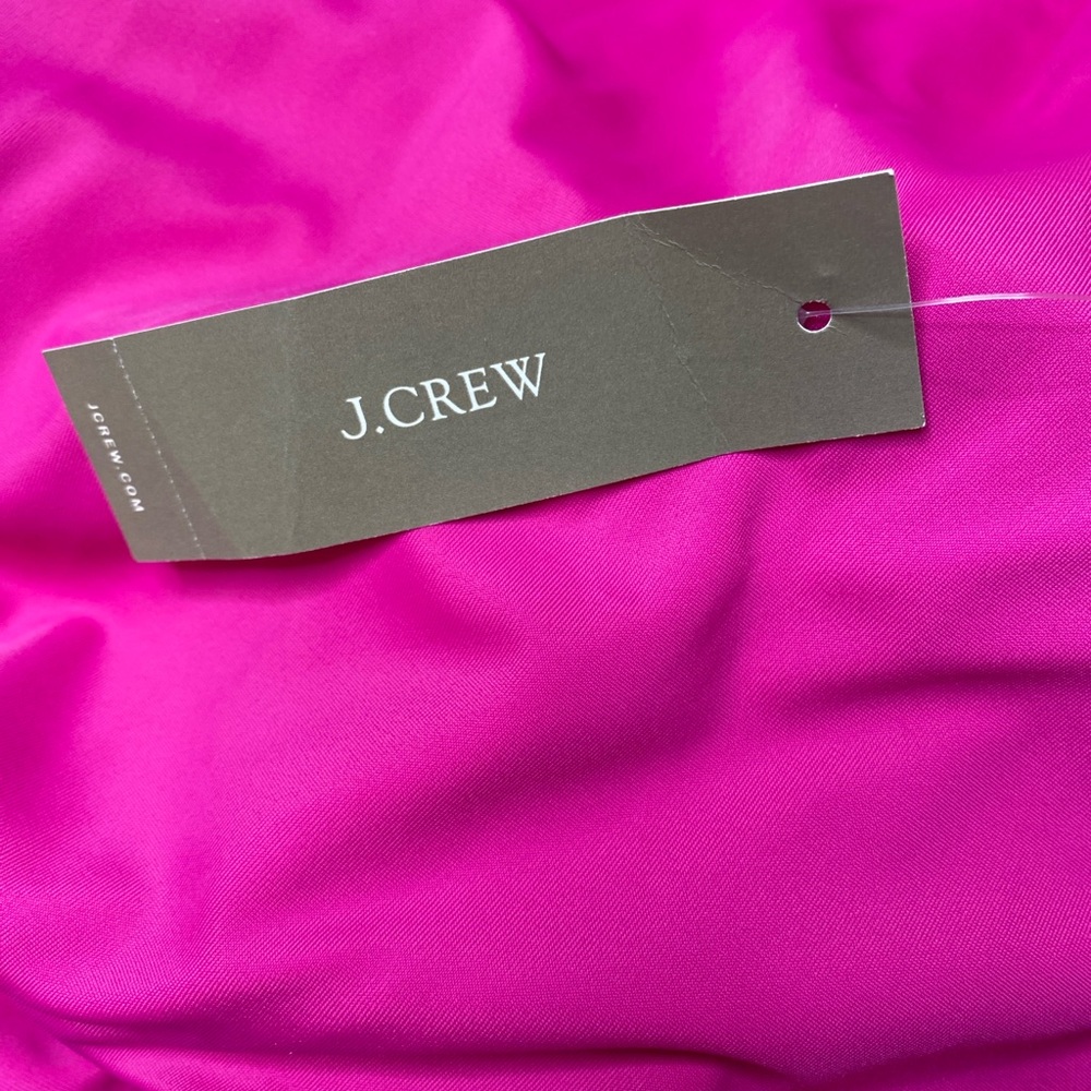J.Crew Pink Bow Tie One Shoulder One Piece Swimsuit‎ brand new plus size 18 2x - Picture 6 of 7